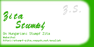 zita stumpf business card